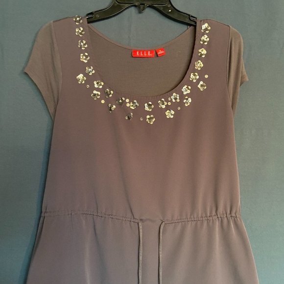 GU Elle 𝅺Sz-M Primrose Top Sequin 🌸🌸🌸Design Neckline-Some Random Missing? - Picture 3 of 7